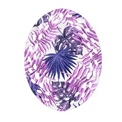 Tropical Pattern Ornament (oval Filigree) by ValentinaDesign