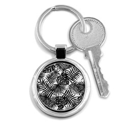 Tropical Pattern Key Chains (round)  by ValentinaDesign