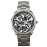 Tropical pattern Sport Metal Watch Front