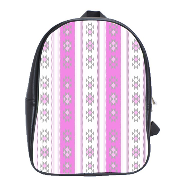 Folklore pattern School Bag (Large)