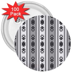 Folklore Pattern 3  Buttons (100 Pack)  by ValentinaDesign