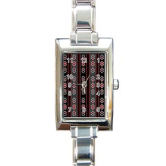 Folklore Pattern Rectangle Italian Charm Watch by ValentinaDesign