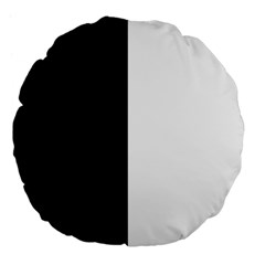 Black And White Large 18  Premium Flano Round Cushions by Valentinaart