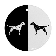 Dalmatian Dog Ornament (round) by Valentinaart