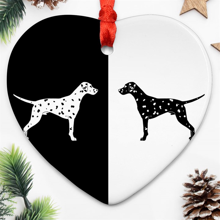 Dalmatian dog Ornament (Heart)