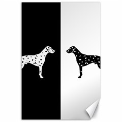 Dalmatian Dog Canvas 24  X 36  by Valentinaart