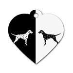 Dalmatian dog Dog Tag Heart (One Side) Front