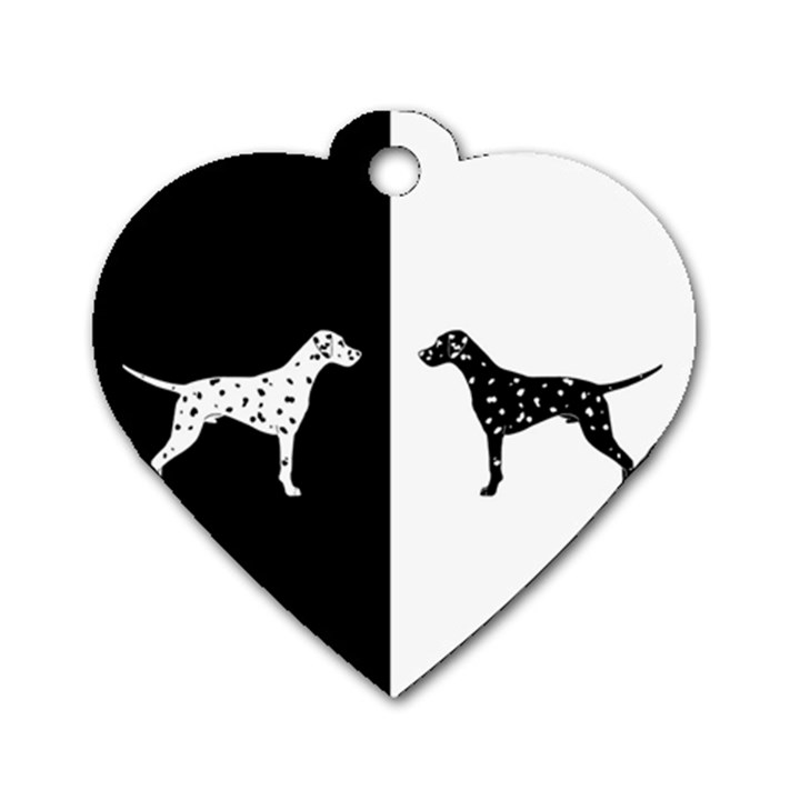 Dalmatian dog Dog Tag Heart (One Side)