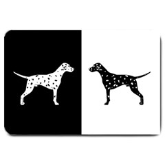 Dalmatian Dog Large Doormat  by Valentinaart