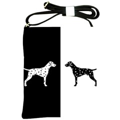 Dalmatian Dog Shoulder Sling Bags by Valentinaart