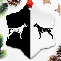 Dalmatian Dog Ornament (snowflake) by Valentinaart