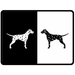 Dalmatian Dog Double Sided Fleece Blanket (large)  by Valentinaart