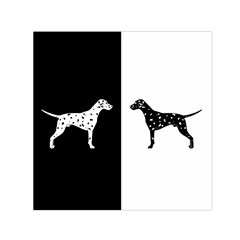 Dalmatian Dog Small Satin Scarf (square) by Valentinaart