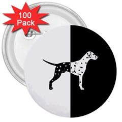 Dalmatian Dog 3  Buttons (100 Pack)  by Valentinaart