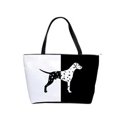 Dalmatian Dog Shoulder Handbags by Valentinaart