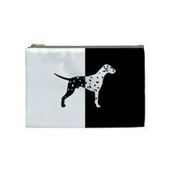 Dalmatian Dog Cosmetic Bag (medium)  by Valentinaart