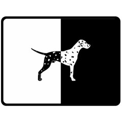 Dalmatian Dog Fleece Blanket (large)  by Valentinaart