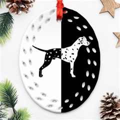 Dalmatian Dog Oval Filigree Ornament (two Sides) by Valentinaart