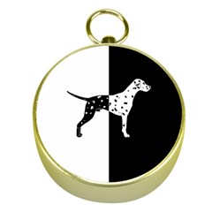 Dalmatian Dog Gold Compasses by Valentinaart