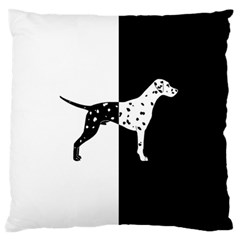 Dalmatian Dog Large Flano Cushion Case (two Sides) by Valentinaart