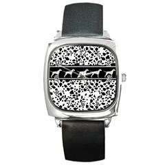 Dalmatian dog Square Metal Watch