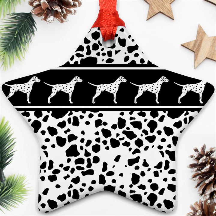 Dalmatian dog Star Ornament (Two Sides)