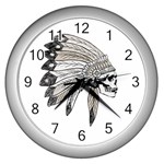 Indian Chef  Wall Clocks (Silver)  Front