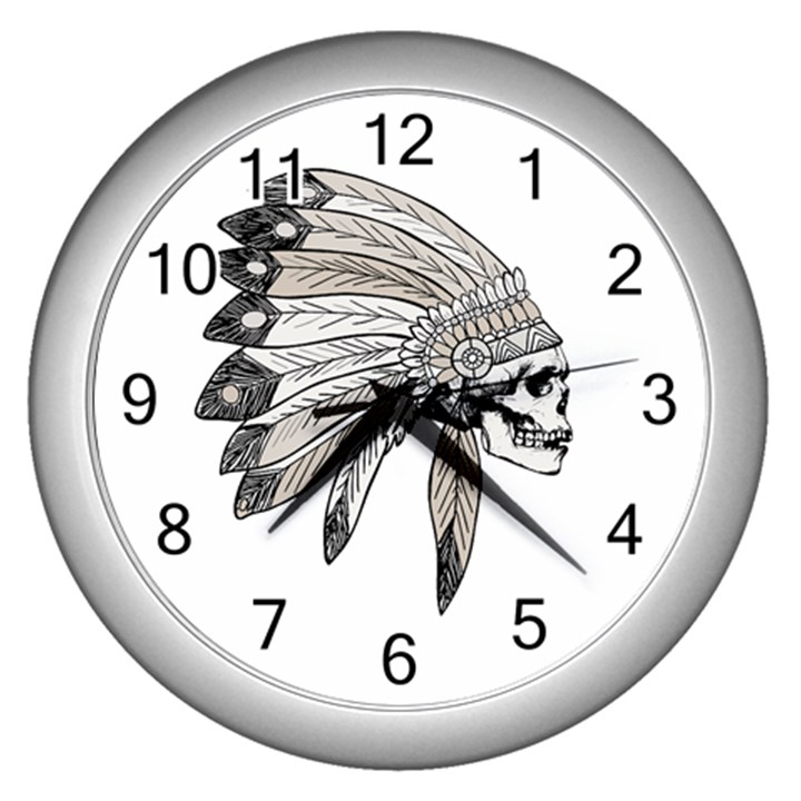 Indian Chef  Wall Clocks (Silver) 