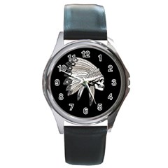 Indian Chef  Round Metal Watch