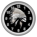 Indian Chef  Wall Clocks (Silver)  Front