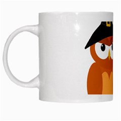 Halloween Orange Witch Owl White Mugs by Valentinaart