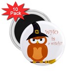 Halloween orange witch owl 2.25  Magnets (10 pack)  Front