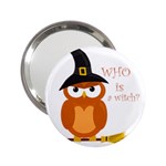 Halloween orange witch owl 2.25  Handbag Mirrors Front