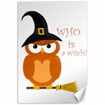 Halloween orange witch owl Canvas 12  x 18   11.88 x17.36  Canvas - 1