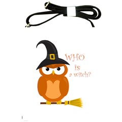 Halloween Orange Witch Owl Shoulder Sling Bags by Valentinaart