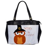 Halloween orange witch owl Office Handbags Front