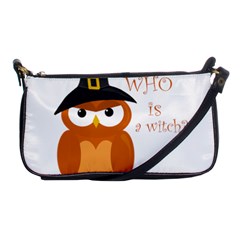 Halloween Orange Witch Owl Shoulder Clutch Bags