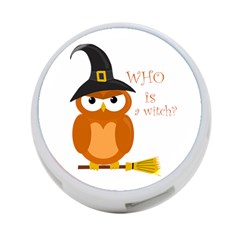 Halloween Orange Witch Owl 4-port Usb Hub (one Side) by Valentinaart