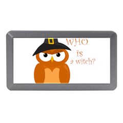 Halloween Orange Witch Owl Memory Card Reader (mini) by Valentinaart