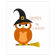 Halloween Orange Witch Owl Drawstring Bag (small) by Valentinaart