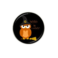 Halloween Orange Witch Owl Hat Clip Ball Marker (4 Pack) by Valentinaart