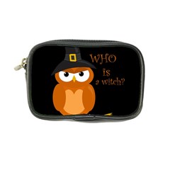 Halloween Orange Witch Owl Coin Purse by Valentinaart