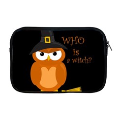 Halloween Orange Witch Owl Apple Macbook Pro 17  Zipper Case by Valentinaart