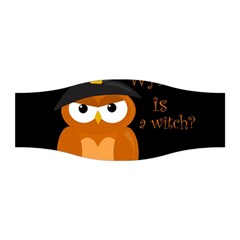 Halloween Orange Witch Owl Stretchable Headband by Valentinaart