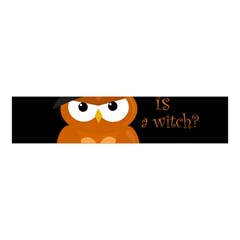 Halloween Orange Witch Owl Velvet Scrunchie