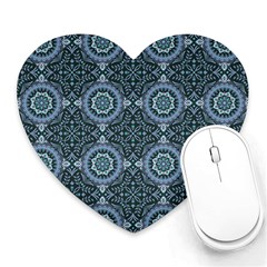 Oriental Pattern Heart Mousepads by ValentinaDesign