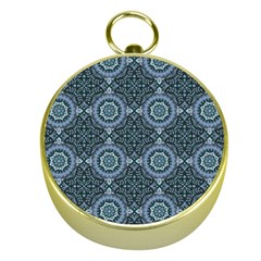 Oriental Pattern Gold Compasses by ValentinaDesign