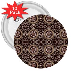 Oriental Pattern 3  Buttons (10 Pack)  by ValentinaDesign