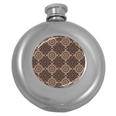 Oriental Pattern Round Hip Flask (5 Oz) by ValentinaDesign