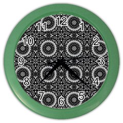 Oriental Pattern Color Wall Clocks by ValentinaDesign